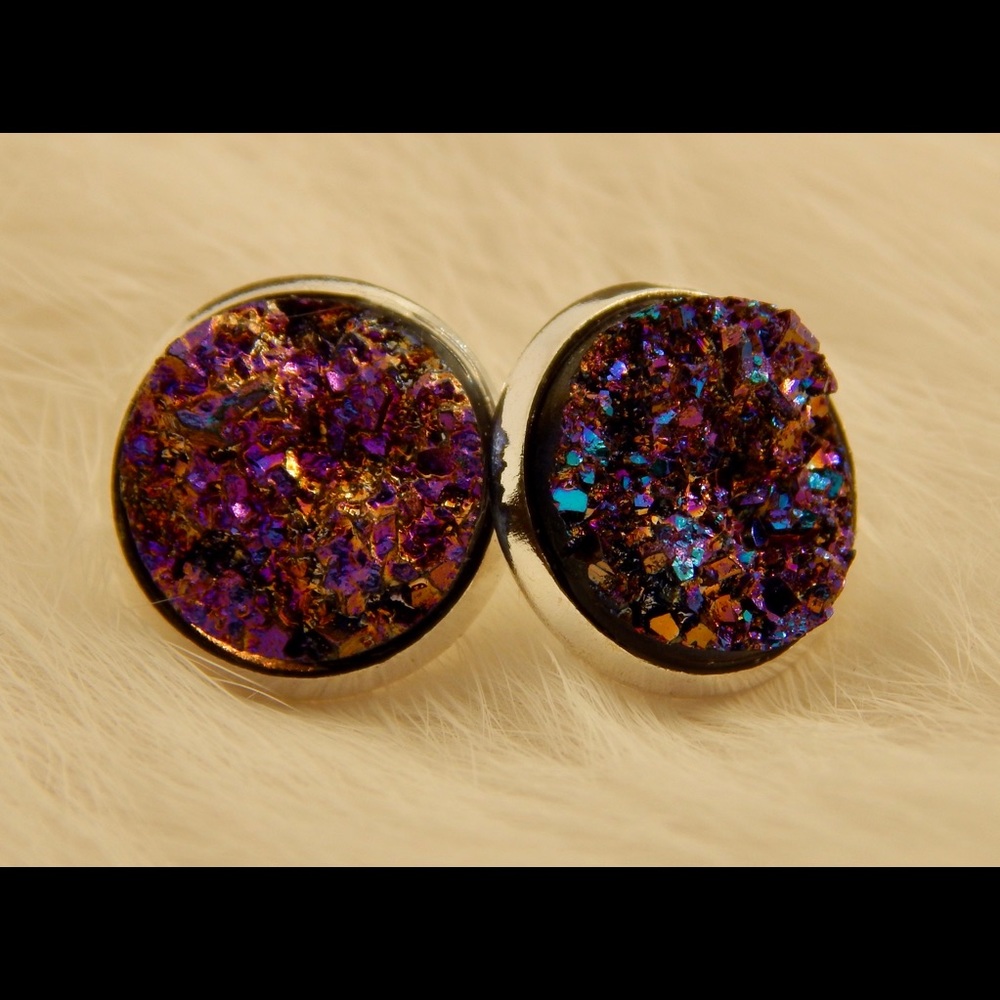 Druzy Stud Earrings